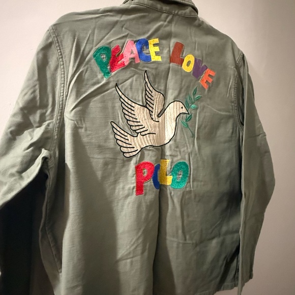 Polo Ralph Lauren Peace, Love, Polo Military Button Down Shirt Jacket - Picture 8 of 8